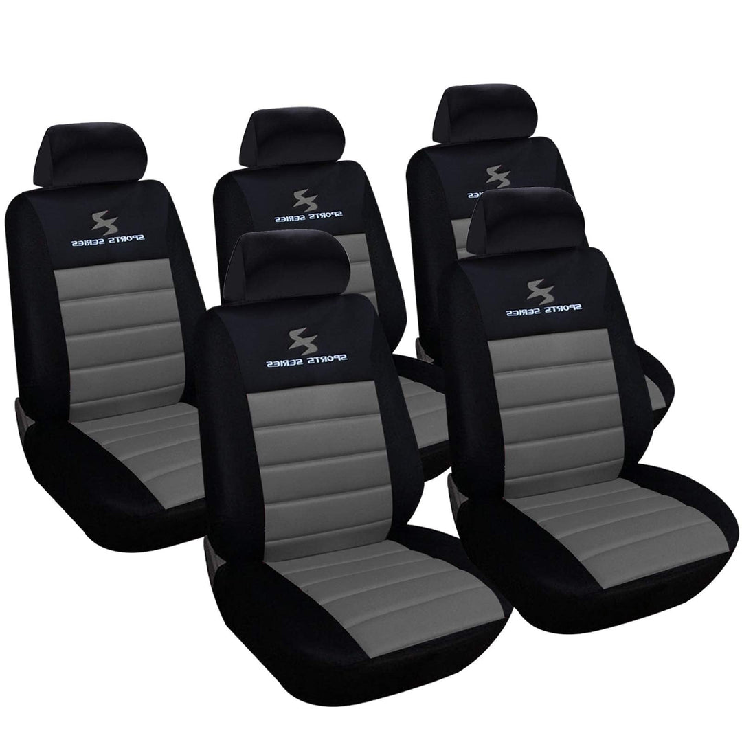 WOLTU AS7255-5 5er Sitzbezüge Auto Einzelsitzbezug universal Grösse, Komplettset, grau, Grau