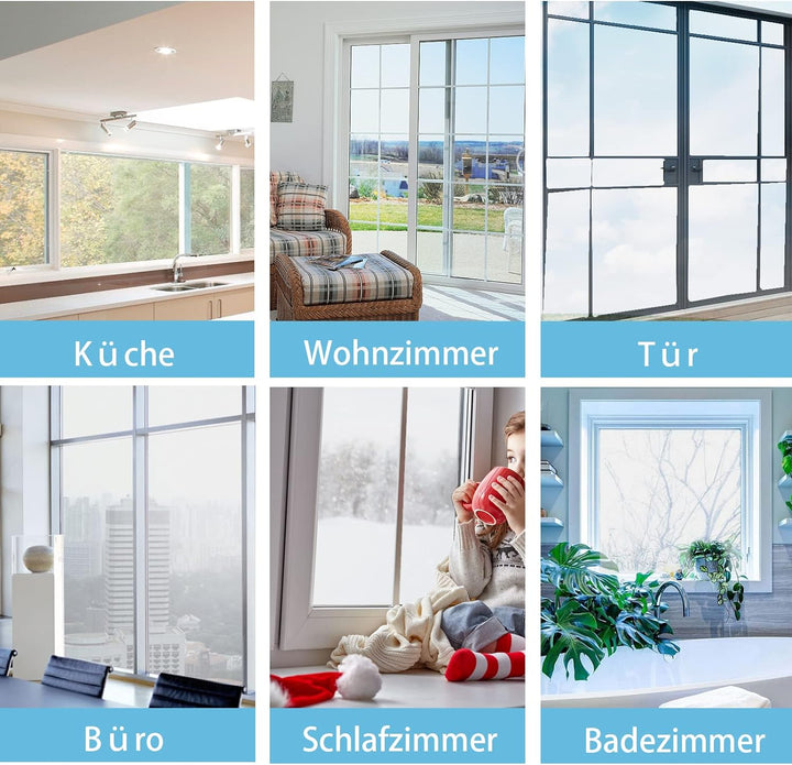 Fensterfolie von innen Durchsichtig von aussen Blickdicht,Sonnenschutzfolie Fenster innen UV-Schutz