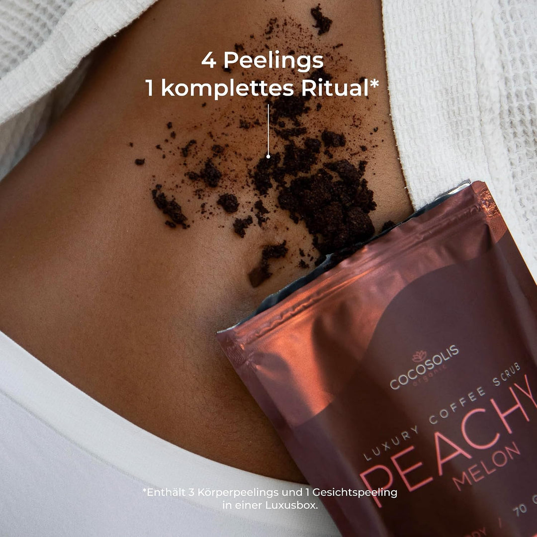 COCOSOLIS SCRUB Kaffee-Body Scrub-Set - ätherische Öle - Das perfekte luxuriöse Geschenkset Frauen -