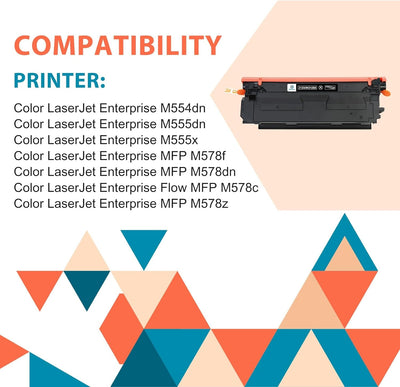 inkalfa [Mit Chip] Kompatibel für HP 212X 212A W2120X W2121X W2122X W2123X Color Laserjet Enterprise