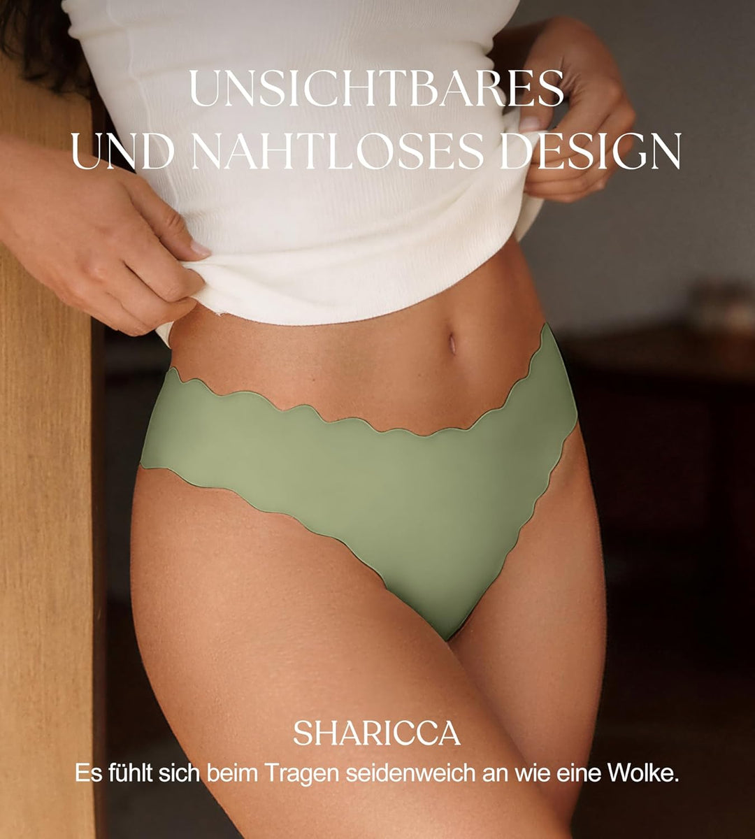 SHARICCA Damen Unterwäsche Nahtlos Slips Stretch Hipster Brazilian Slips Unsichtbar Weich Höschen Pa