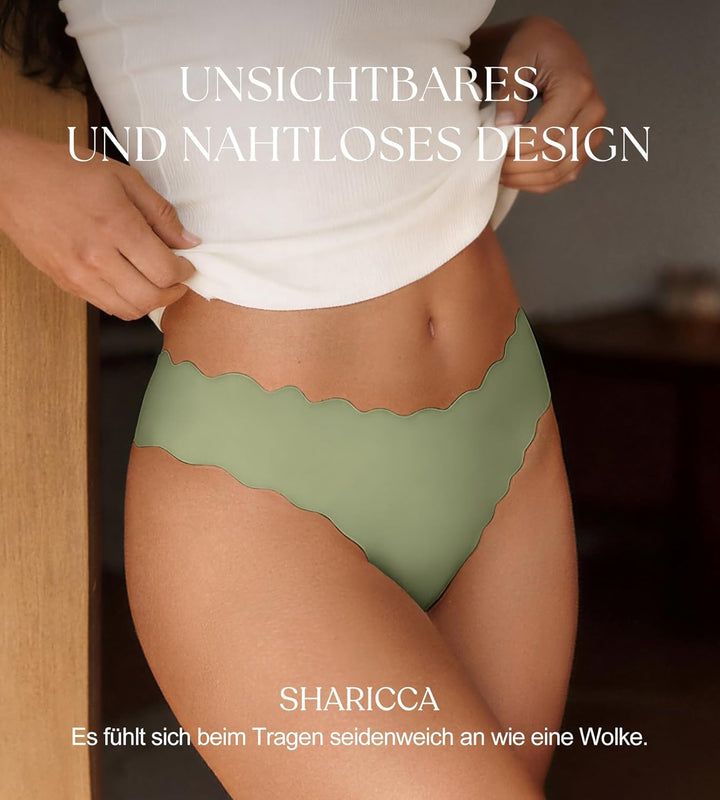 SHARICCA Damen Unterwäsche Nahtlos Slips Stretch Hipster Brazilian Slips Unsichtbar Weich Höschen Pa