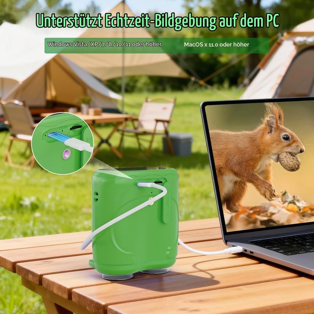 2-in-1 Digitales Mikroskop für Kinder und Teleskop (Green), Green