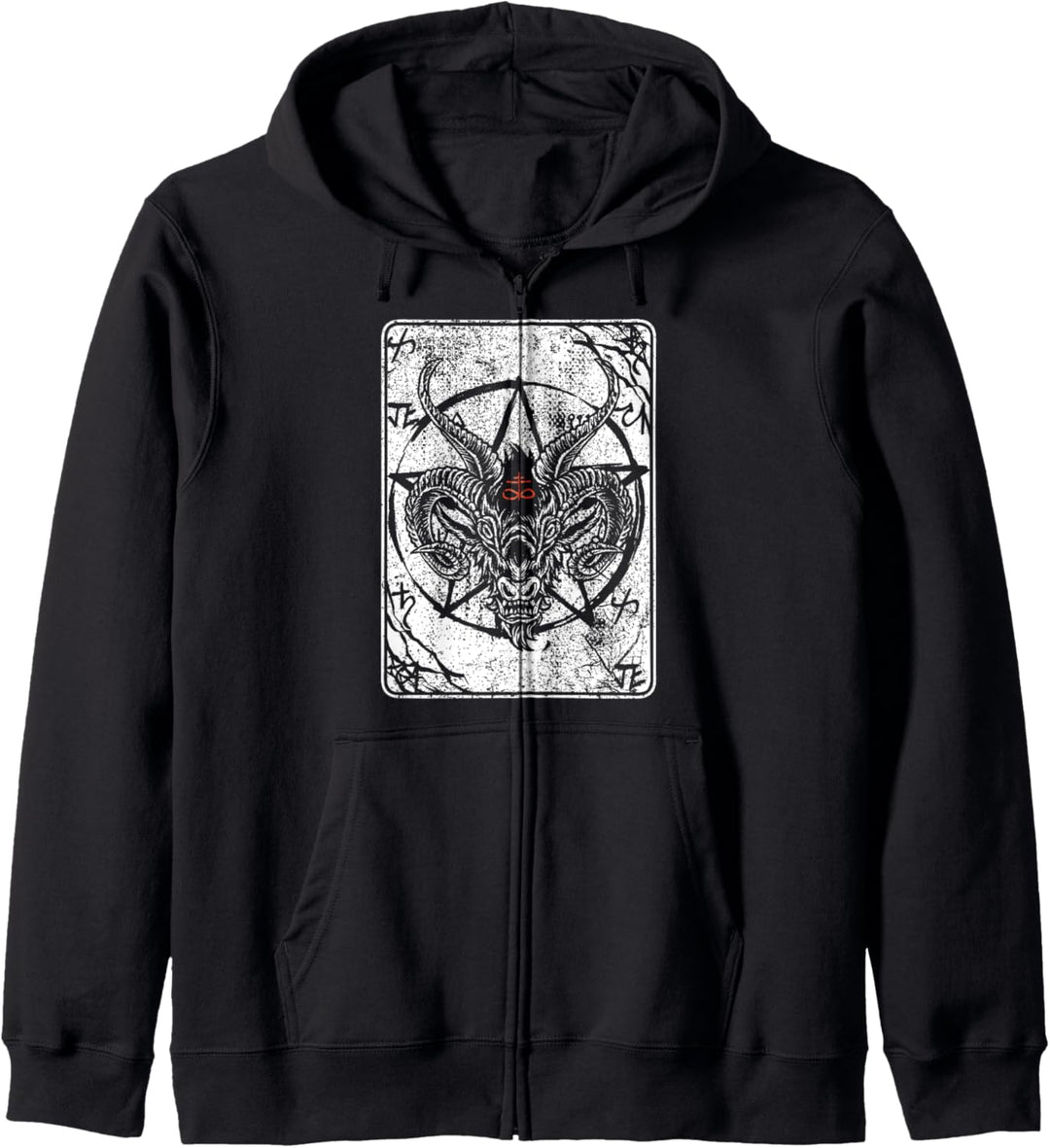 Baphomet Okkult Satan Antichrist Luzifer 666 Ziegen Baphomet Kapuzenjacke