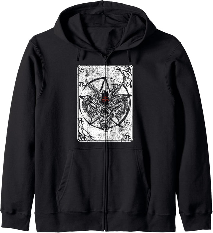 Baphomet Okkult Satan Antichrist Luzifer 666 Ziegen Baphomet Kapuzenjacke
