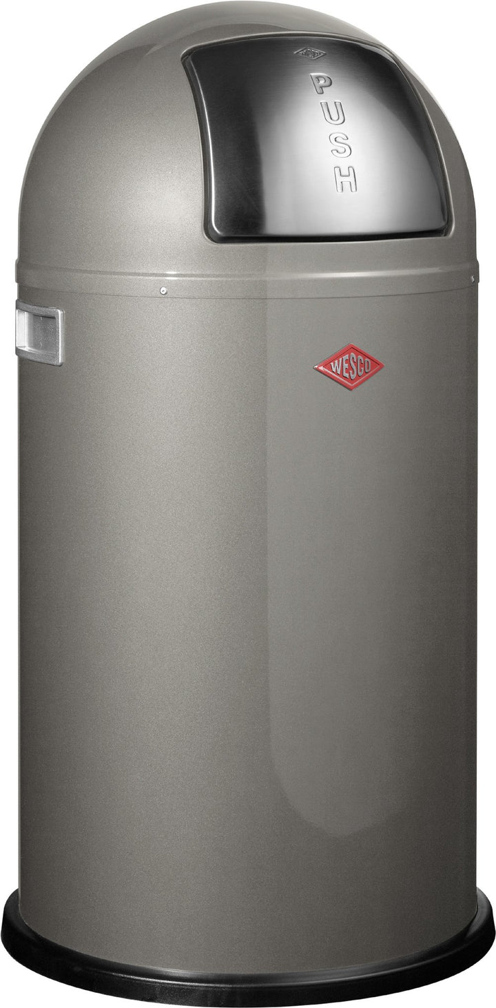 Wesco 175 831 Pushboy Abfallsammler 50 Liter Graphit 40 x 40 x 75.5cm (L/B/H), Edelstahl, Graphit
