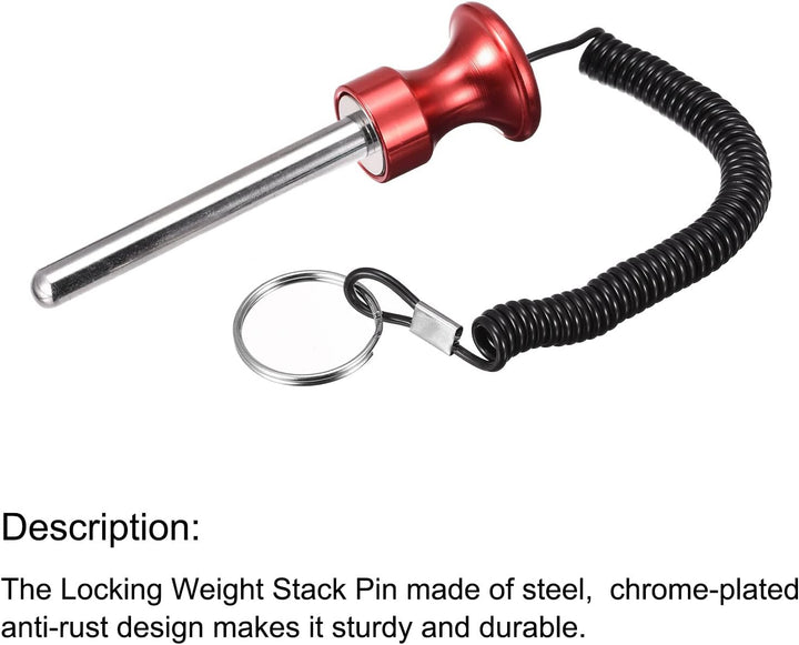 sourcing map Stück mm x mm Gewichtsstapelstift mit Zugseil Magnetisches Krafttrainingsgerät Zubehör