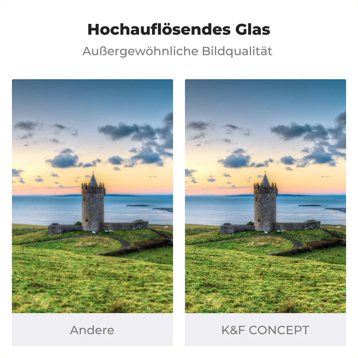 K&F Concept Nano-X Verlaufsfilter Soft GND16 1,2(4-Blenden) Rechteckfilter 100x150mm aus Optisches G