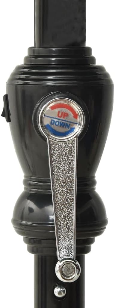 vidaXL Sonnenschirm mit LEDs Stahl-Mast Gartenschirm Marktschirm Strandschirm Schirm Sonnenschutz Ku