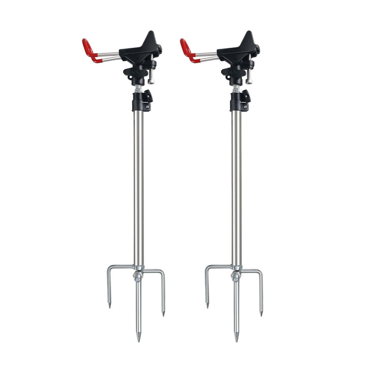 Leeko Rutenhalter, Angelrute Halter 2 Stück Edelstahl Universal Ruten Ständer 360°Verstellbar Angelr