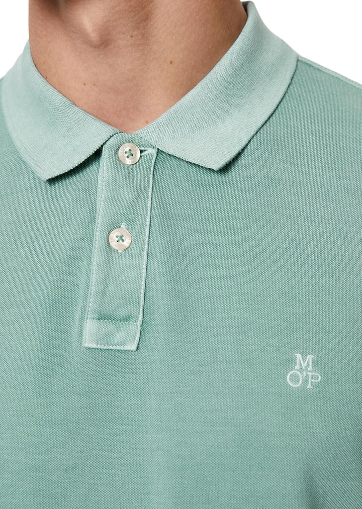 Marc O'Polo Herren Kurzarm-Poloshirt aus Bio-Baumwolle klassisch M Grün, M Grün