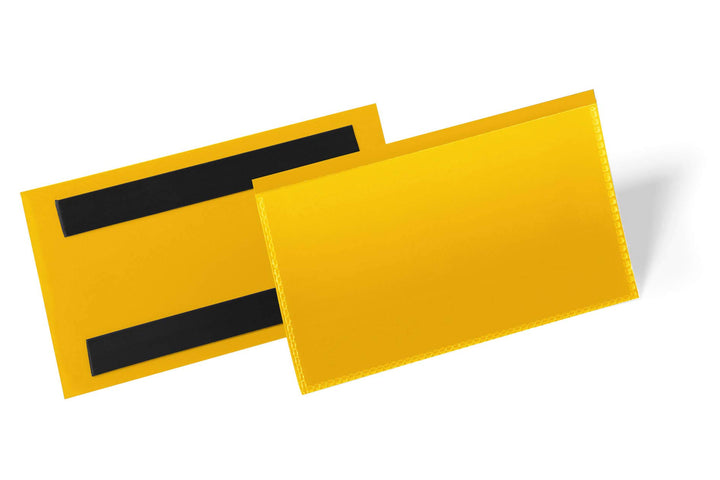 Durable Magnetische Etikettentasche 150 x 67 mm, Packung à 50 Stück, Gelb, 174204, 150 x 67 mm