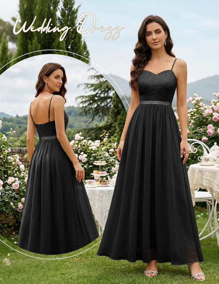 DRESSTELLS Abendkleider Elegant für Hochzeit Festlich Ballkleid Damen Lang Brautkleid Standesamt Bra