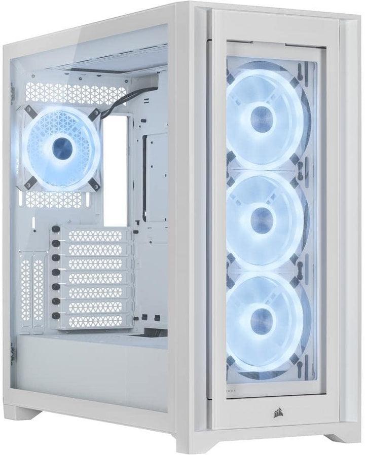 Corsair iCUE 5000X RGB QL-Edition Miditower Gehäuse (Vier CORSAIR QL120 RGB-Lüfter, CORSAIR iCUE Lig