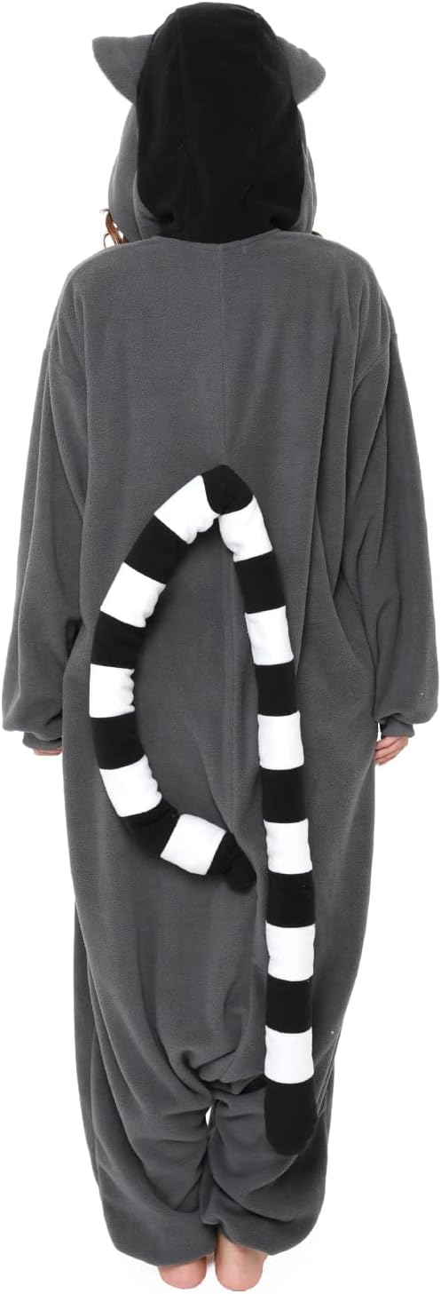 Lemur Onesie Kigurumi Einteiler Onesie Kostüm Jumpsuit | SAZAC Kigurumi | für Kinder und Erwachsene