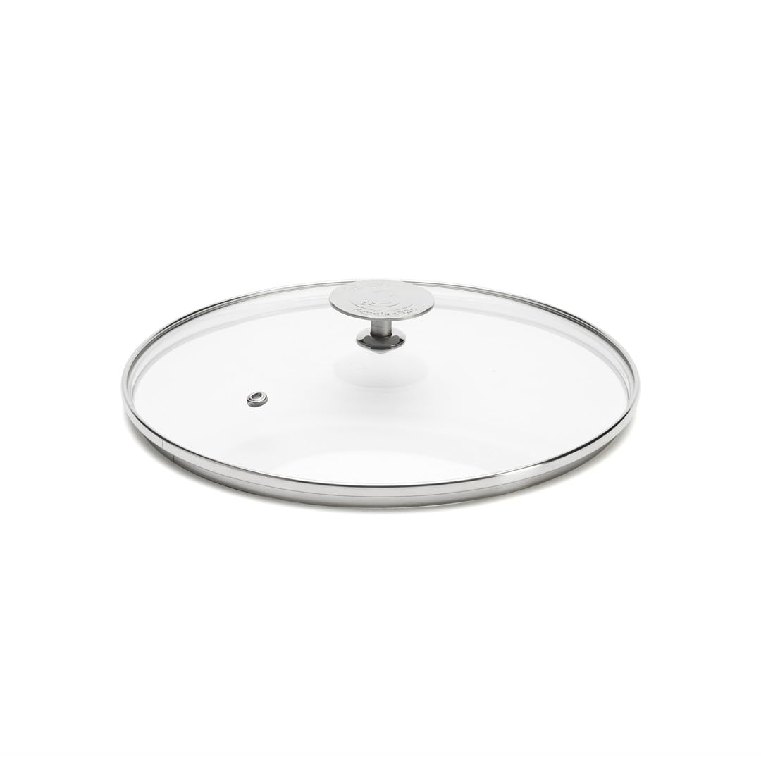 De Buyer 3429.24 'MILADY' Deckel Glas Rand aus Edelstahl – Ø 24 cm 26.6 x 25.2 x 6.8 cm, 26.6 x 25.2