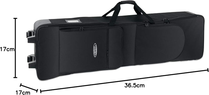 Classic Cantabile Keyboardtasche G2 - mit Trolley-Rollen - 138 x 36,5 x 17 cm - 2 grosse Aussentasch