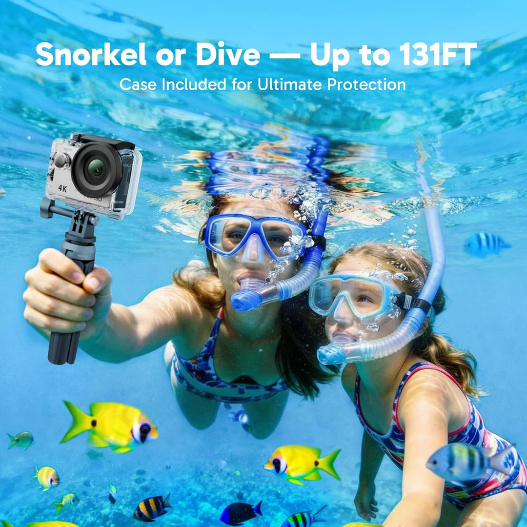 AKASO Action Cam EK7000 4K30FPS Action Kamera 170° Weitwinkel HD Unterwasserkamera 20MP WiFi wasserd