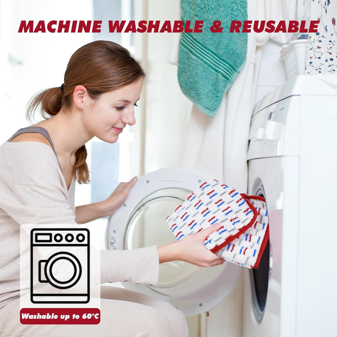 5 Stück Mop Pads Kompatibel mit Vileda 1-2 Spraymax Sprühwischer, Wiederverwendbar Ersatzbezug Kompa