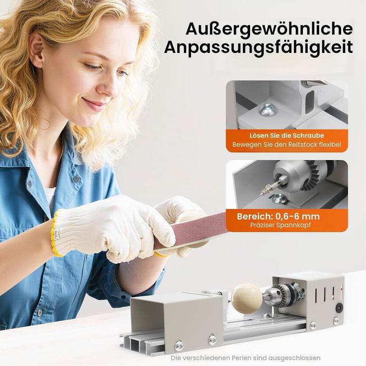 7Stufen Metalldrehmaschine,Mini Drehmaschine Drehbank Tischdrehbank Diy Holzbearbeitung Drechselbank