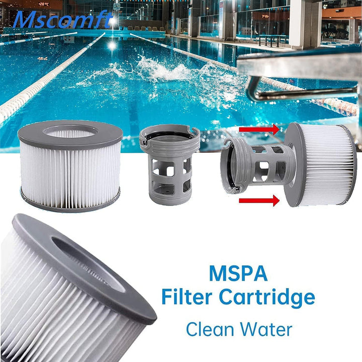 Mscomft Mspa Filterkartusche für Whirlpool Filter,mspa Filter kompatibel mit MSpa Modelle ab 2020,Wa