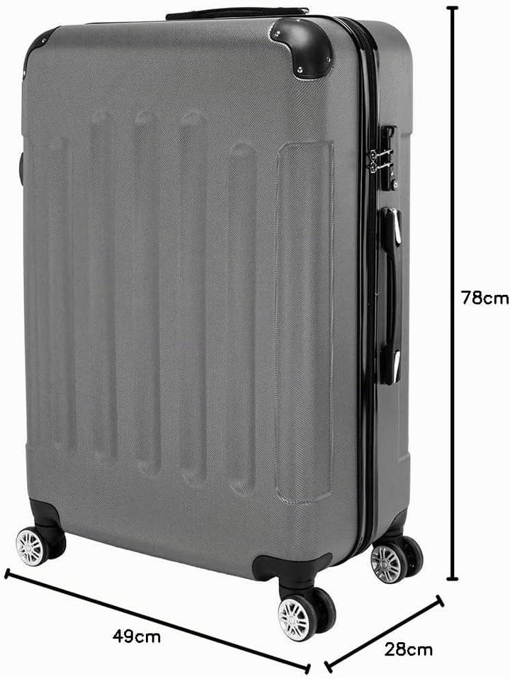 LEADZM Koffer Set 3 Teilig, Reisekoffer Set, Kofferset mit 4 Rollen und Zahlenschloss, Handgepäck Ko