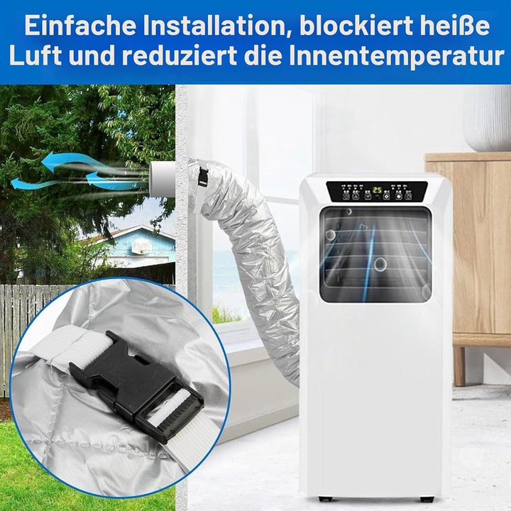 Schlauchabdeckung Tragbare Klimaanlage Gesteppte Klimaanlage-Schlauch-Isolierhülle 147x58 Cm 2 Verst