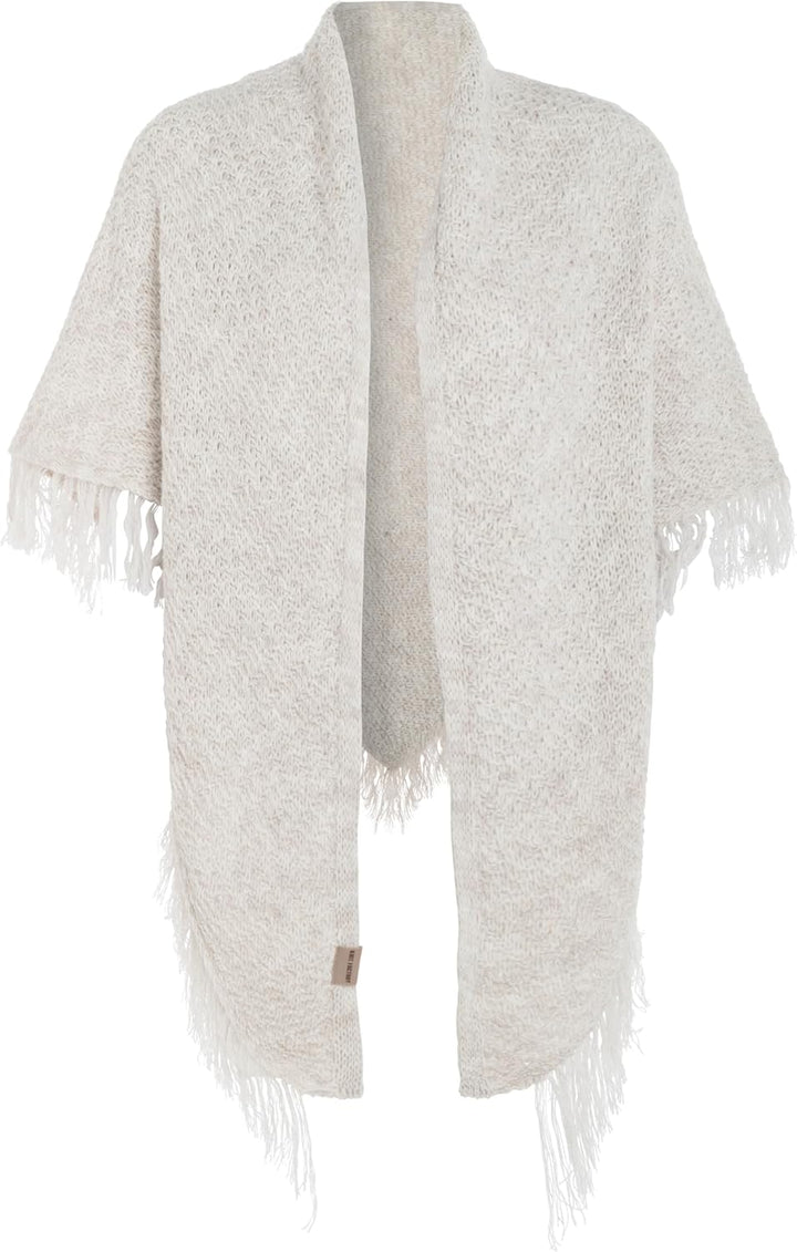 KNIT FACTORY - Dreiecksschal Amber - Damen Strickschal mit Wolle - Umschlagtuch für den Herbst und W
