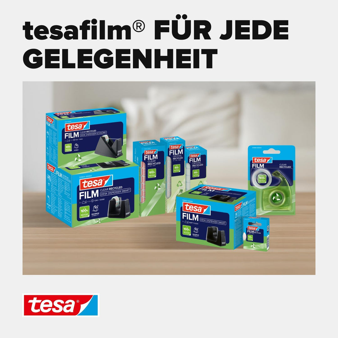 tesa Easy Cut Tischabroller ORCA - rutschfest, einfache Handhabung, sauberer Schnitt - mit 1 Rolle t