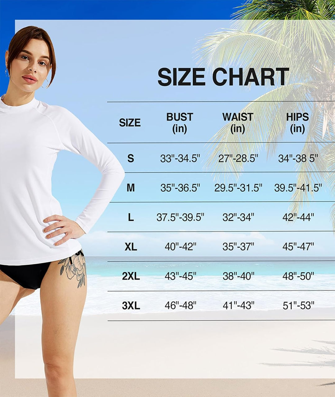Damen Rash Guard Langarm Sonnenschutz Schnelltrocknend Badeshirt Surf Shirt Schwimmen Bademode L Wei