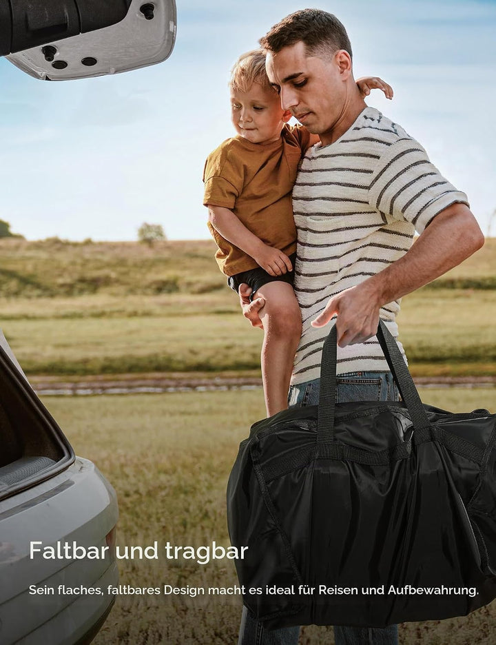 besrey Kraxe Kindertrage mit Aufbewahrungstasche, tragbare Kinderrückentrage für Reise, Kinderkraxe