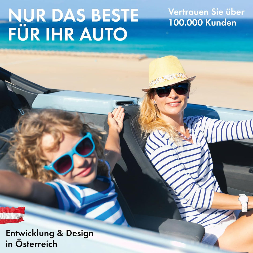 Walser Sitzaufleger Multicover, universal Auto-Sitzauflage, waschbarer Autositz-Überwurf schwarz, Sc