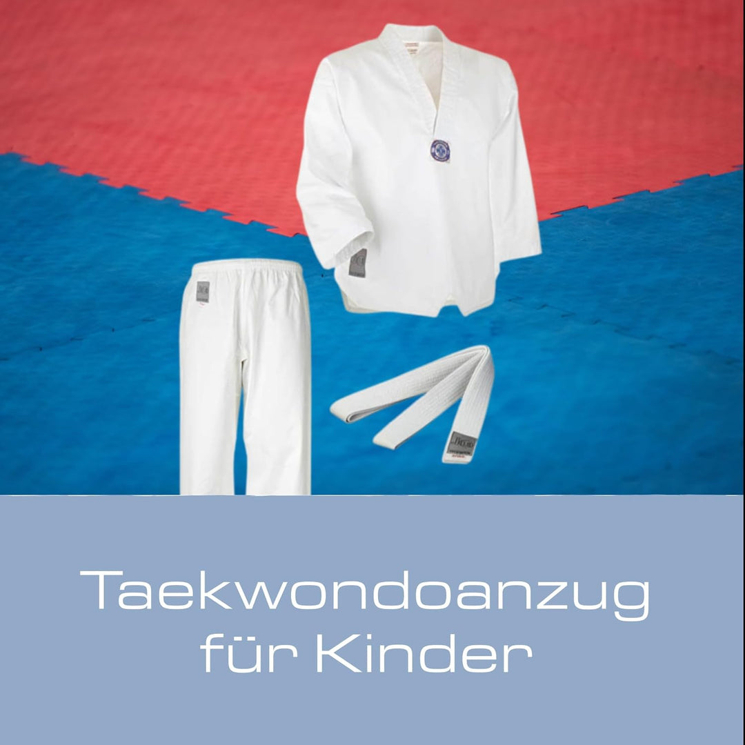 Ju-Sports Taekwondo Anzug Bonsai Weiss I Dobok Taekwondo speziell für Kinder I Taekwondo Kimono inkl