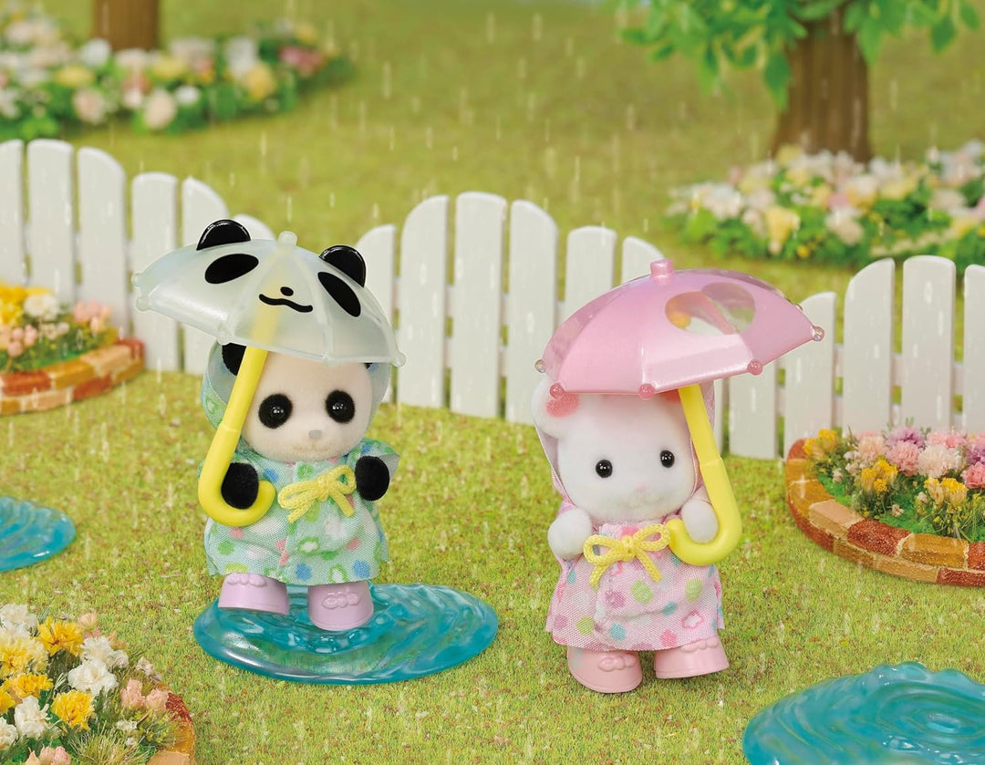 Sylvanian Families - 5748 Erlebniskindergarten Freunde “Regenwetter” - Figuren für Puppenhaus Japani