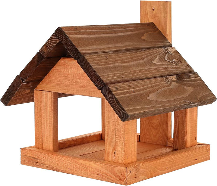Vogelhäuschen aus Holz, Vogelhaus für Wildvögel, wetterfest, Wandmontage, für Garten, Balkon, Zaun (