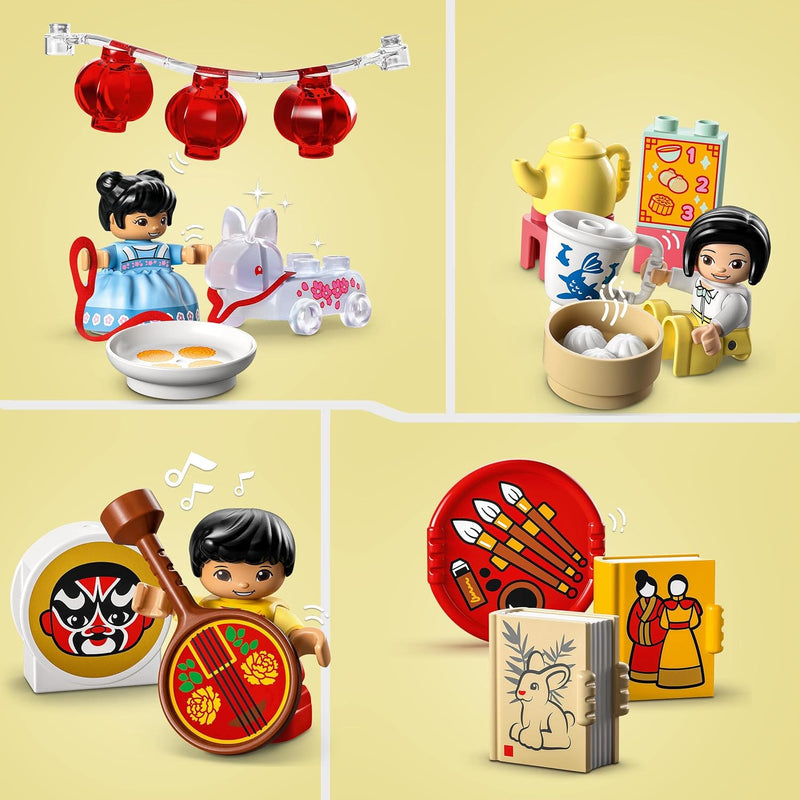 LEGO 10411 DUPLO Town Lerne etwas über die chinesische Kultur, Lernspielzeug für Kleinkinder ab 2 Ja