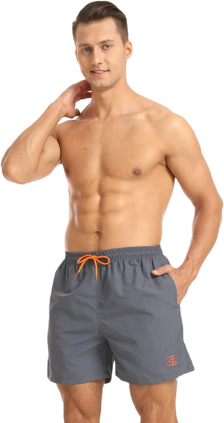 JustSun Badehose Herren Schnelltrocknend Boardshorts mit Mesh-Futter und Verstellbarem Tunnelzug XXL