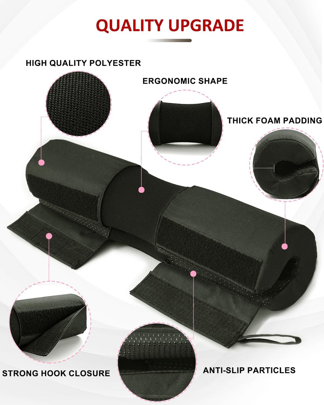 Langhantel Polster Nylon Padding AntiSlip- Hip Thrust Pad Polster für Langhantelstange - Hantel Nack