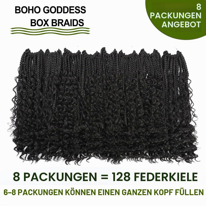 WoWCFyyds Häkelnadeln, 35,6 cm, 35,6 cm, Goddess Box, Zöpfe, Häkeln, lockiges Haar, 3 x synthetische