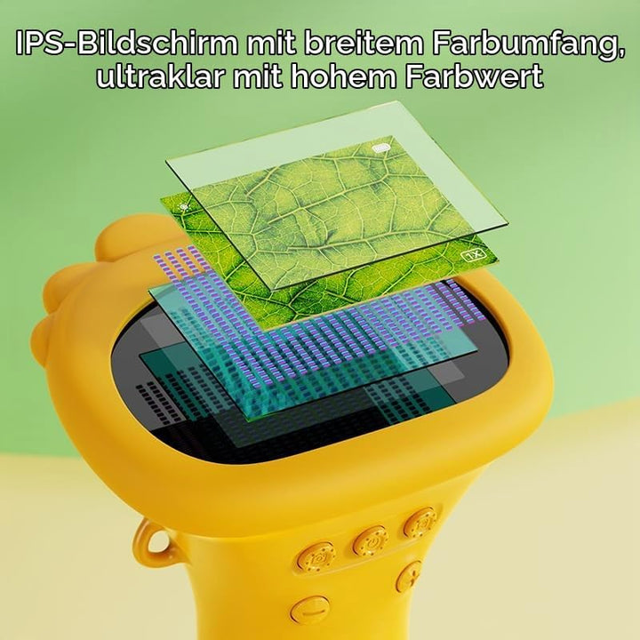 Daxiongmao Kinder Mikroskop mit 2,0 Zoll IPS-Display, USB-Anschluss für PC, 8 LED Beleuchtung, 200-1