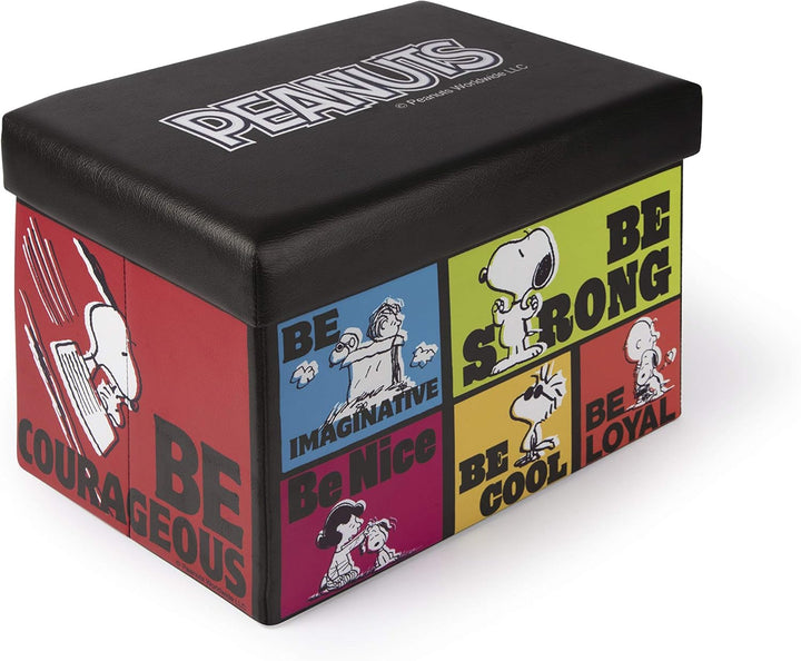Excelsa Aufbewahrungsbox mit Sitzfläche Peanuts, Mehrfarbig, 38 x 32 x 32 cm