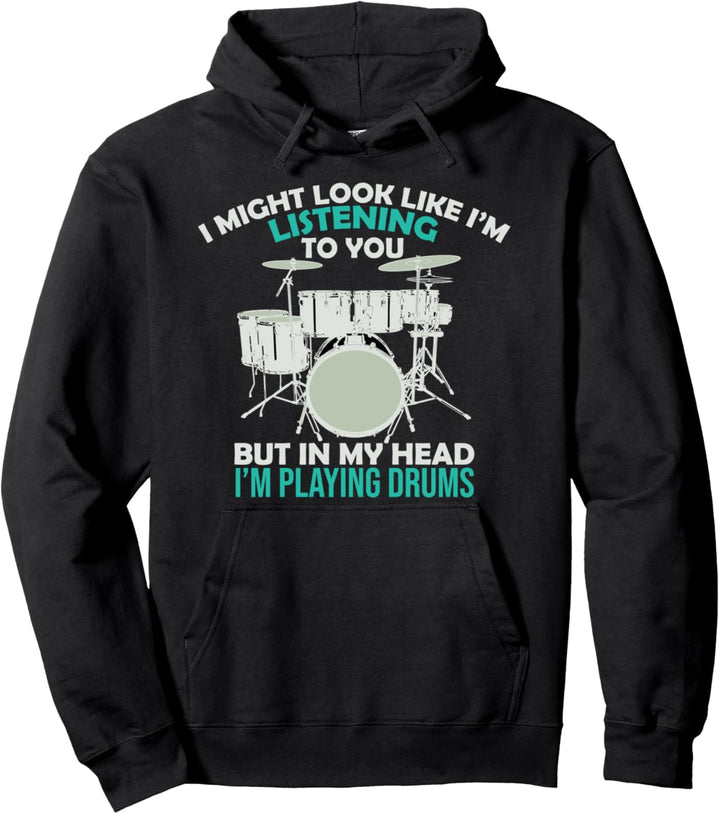 Rock Musik Drummer Band Schlagzeuger Lustiges Schlagzeug Pullover Hoodie