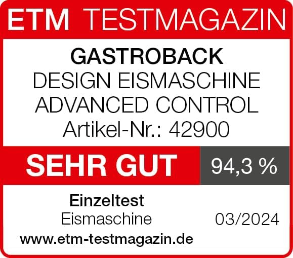 GASTROBACK #42900 Design Eismaschine Advanced Control mit Kompressor, 2 in 1 Eismaschine & Joghurtbe