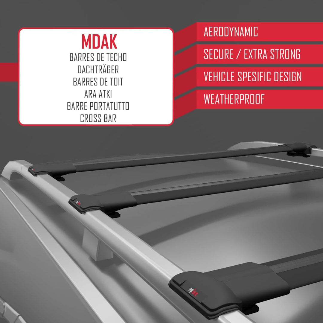 MDAK Kompatibel mit Citroen Berlingo 3 (K9) 2019-2022 Fly Model Relingträger Dachträger Auto Gepäckt