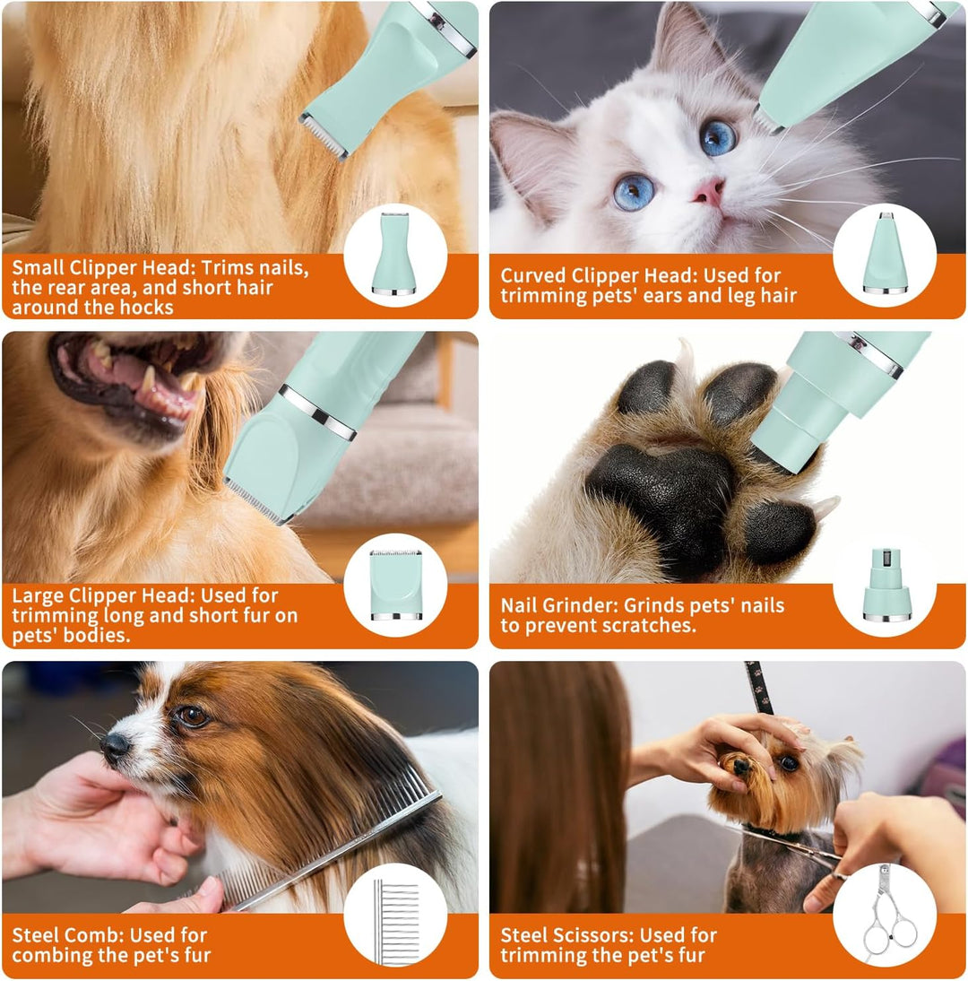 4 in1 Leise Schermaschine Katze, Wiederaufladbar Pfotentrimmer Für Hunde