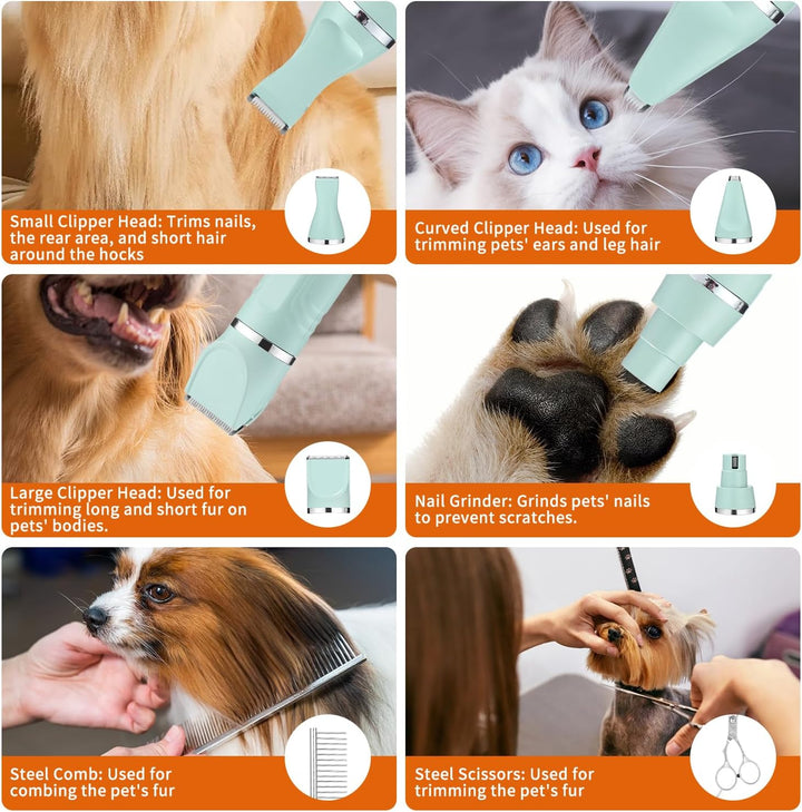 4 in1 Leise Schermaschine Katze, Wiederaufladbar Pfotentrimmer Für Hunde