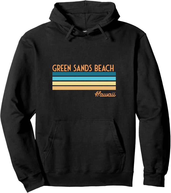 Green Sands Beach Hawaii Pullover Hoodie