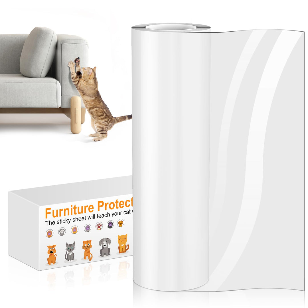 Kratzfolie Katzen Selbstklebend, Katzen Kratzschut z Sofa Transparent(30cm x 5m), Kratzschutz Wand,