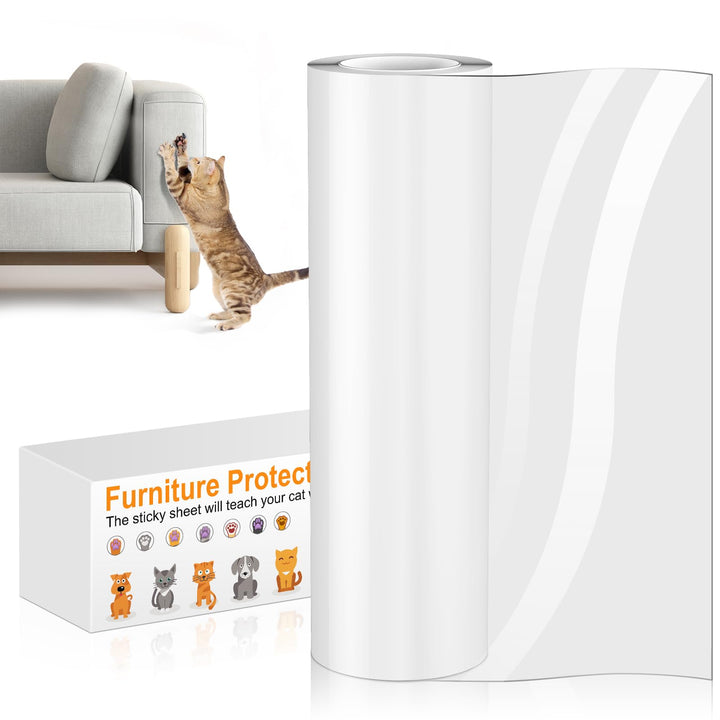 Kratzfolie Katzen Selbstklebend, Katzen Kratzschut z Sofa Transparent(30cm x 5m), Kratzschutz Wand,