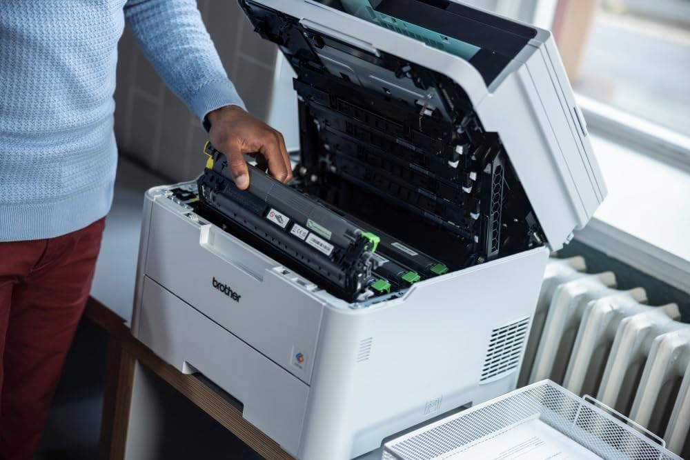 Brother DCP-L3560CDW - Kompaktes 3-in-1 Farb-LED Multifunktionsgerät mit WLAN/LAN, ADF und Duplexdru